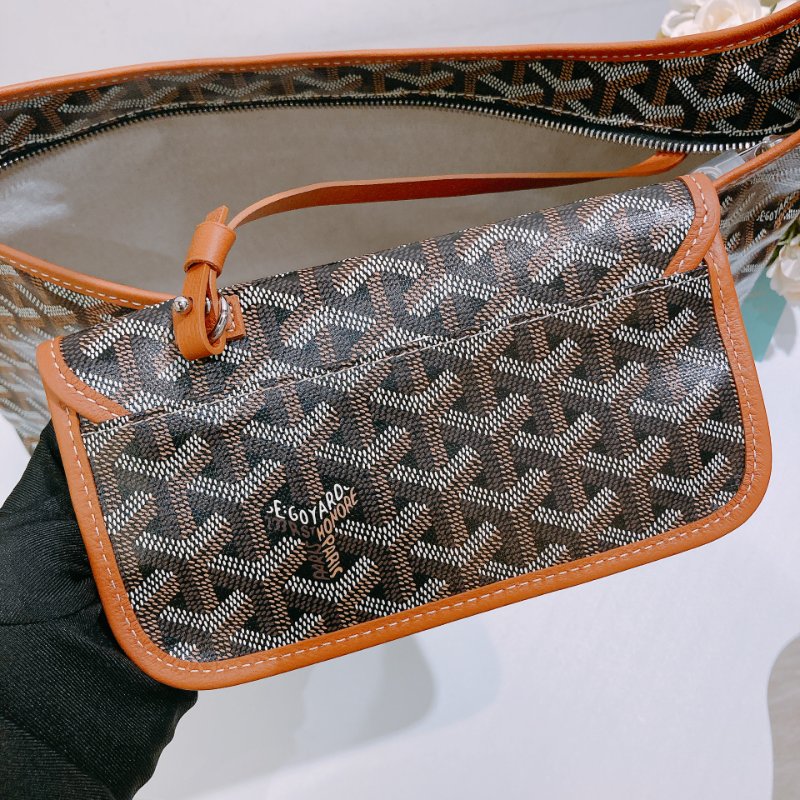 TW4730  Goyard 戈雅 托特包 PM Size 棕色帆布包 size Boheme Hobo Bag Brown-10