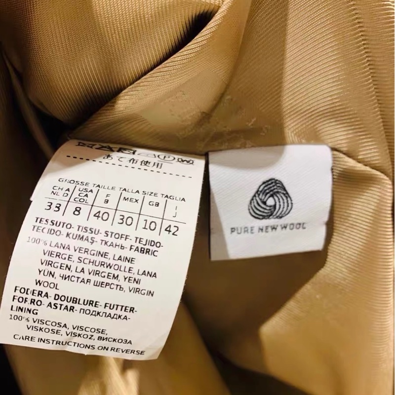 Max Mara 羊绒大衣38码98新长度128-4
