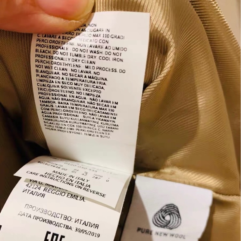 Max Mara 羊绒大衣38码98新长度128-5