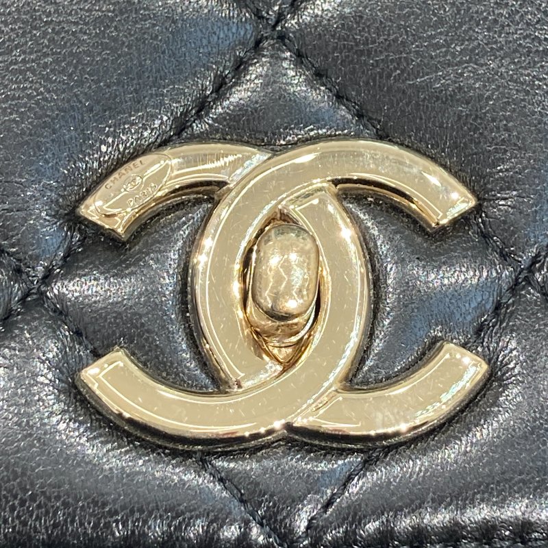 CHANEL 香奈兒 TRENDY CC FLAP BAG 肩背翻蓋包 黑色 山羊皮 淺金扣-14