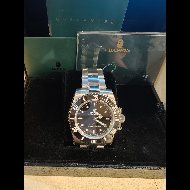 特價出清，法國帶回bape黑水鬼絕版錶，全新品-7