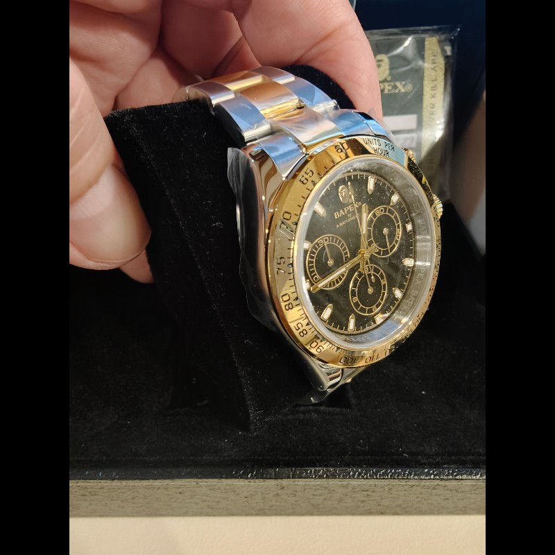 特價出清,法國帶回bape半金daytona絕版錶,全新品-3