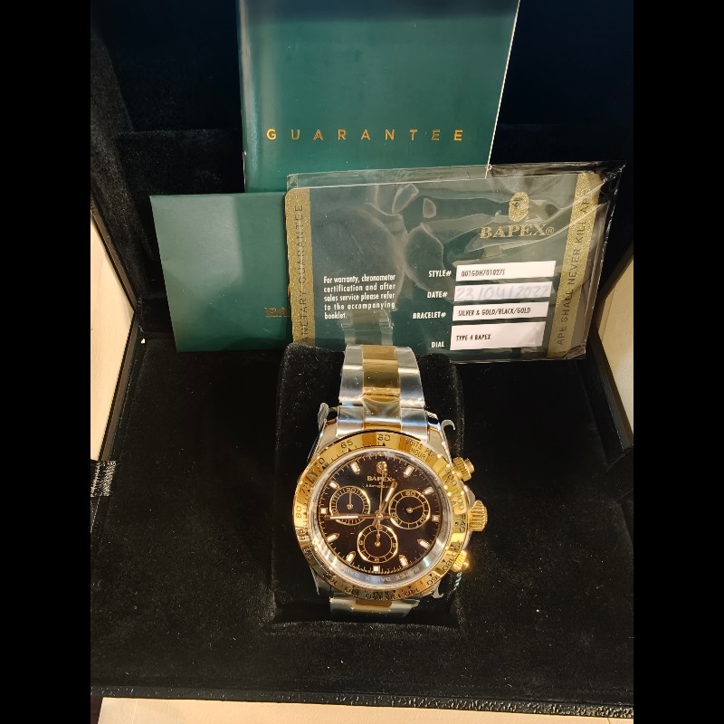 特價出清,法國帶回bape半金daytona絕版錶,全新品-8