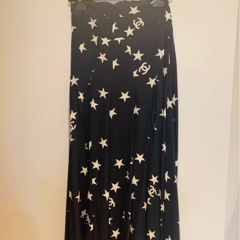 Chanel真絲闊腿褲38碼-0