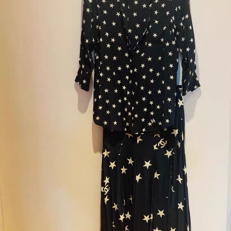 Chanel真絲闊腿褲38碼-4