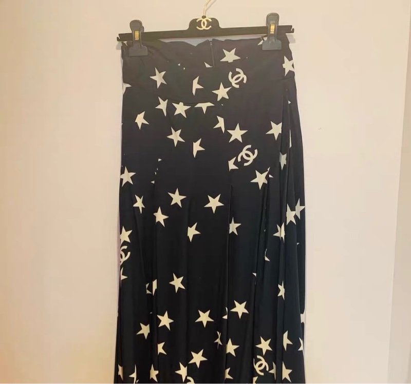 Chanel真絲闊腿褲38碼-5