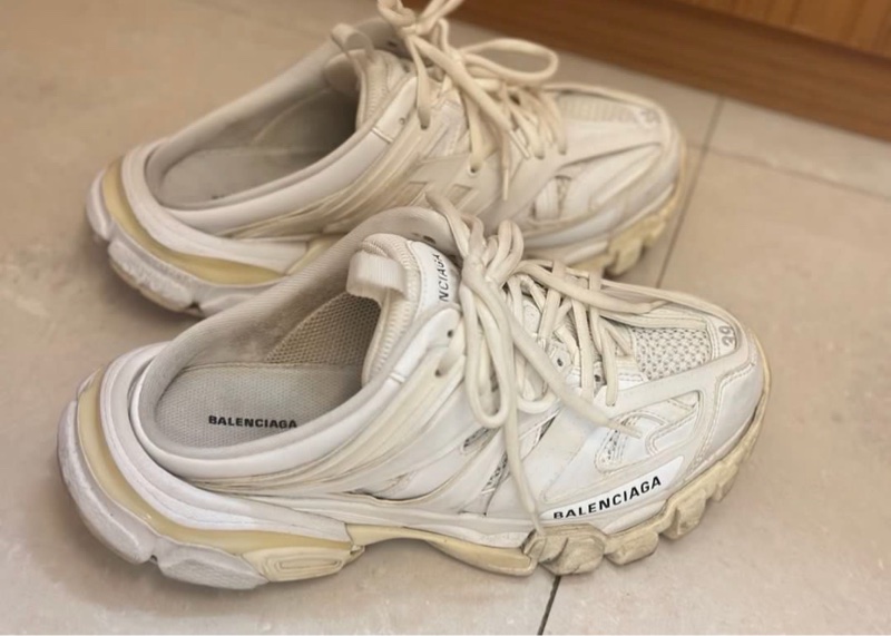 Balenciaga 巴黎世家 老爹鞋半拖鞋39全白二手-1