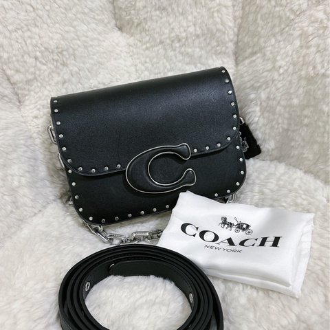 （有瑕疵）全新 Coach IDOL卯釘 手提肩背包(2條肩帶）原價32800元