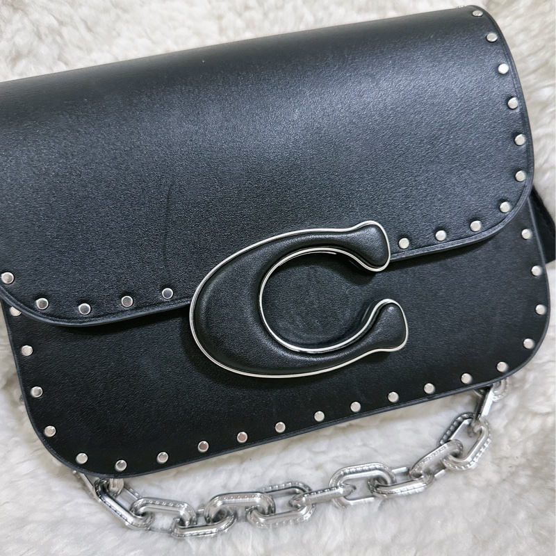 （有瑕疵）全新 Coach IDOL卯釘 手提肩背包(2條肩帶）原價32800元-4