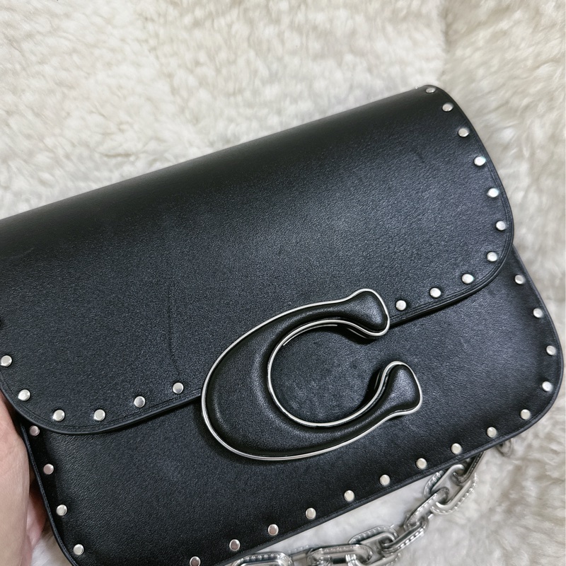 （有瑕疵）全新 Coach IDOL卯釘 手提肩背包(2條肩帶）原價32800元-27