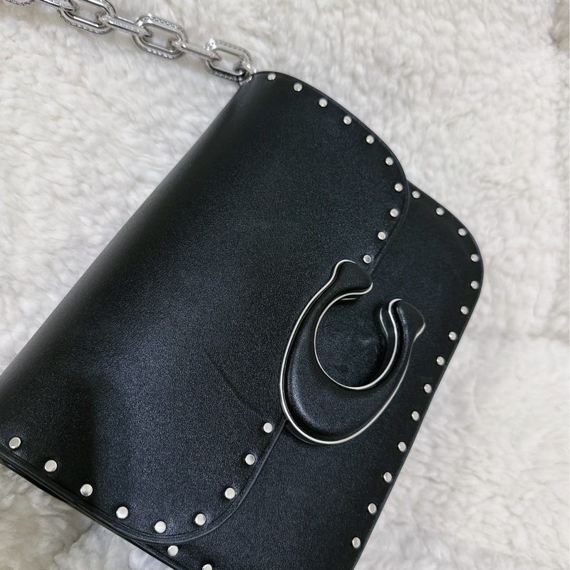 （有瑕疵）全新 Coach IDOL卯釘 手提肩背包(2條肩帶）原價32800元-32