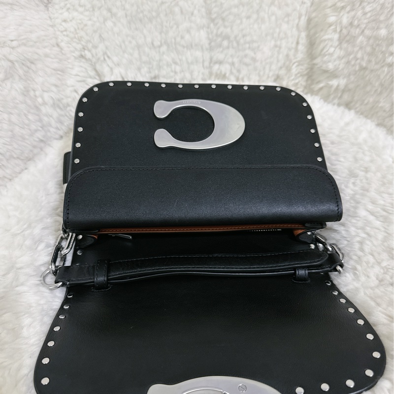 （有瑕疵）全新 Coach IDOL卯釘 手提肩背包(2條肩帶）原價32800元-35