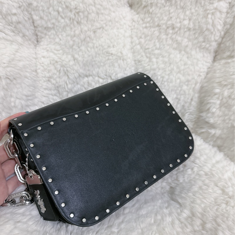 （有瑕疵）全新 Coach IDOL卯釘 手提肩背包(2條肩帶）原價32800元-52