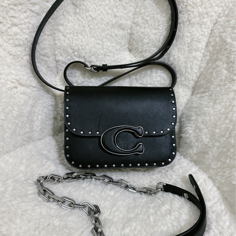 （有瑕疵）全新 Coach IDOL卯釘 手提肩背包(2條肩帶）原價32800元-60