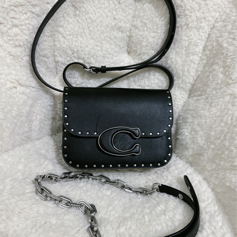 （有瑕疵）全新 Coach IDOL卯釘 手提肩背包(2條肩帶）原價32800元-61