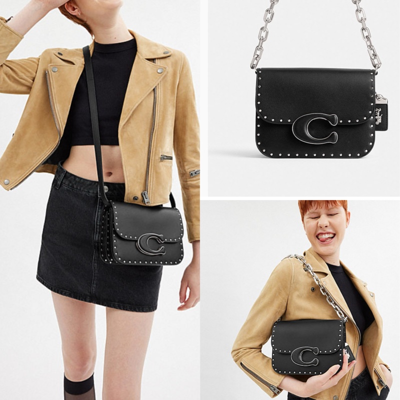 （有瑕疵）全新 Coach IDOL卯釘 手提肩背包(2條肩帶）原價32800元-63