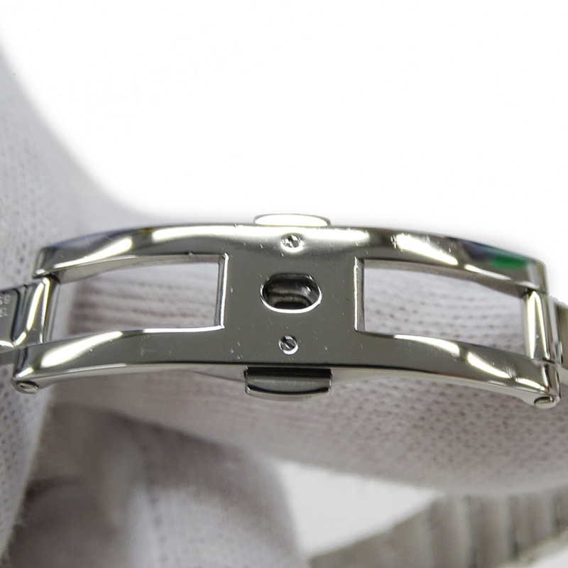 歐米茄星座系列 Quadrella Mini 1585.79 女士腕錶,飾有貝殼、鑽石和彩色寶石,石英機芯,不鏽鋼錶殼,銀色,拋光處理-4