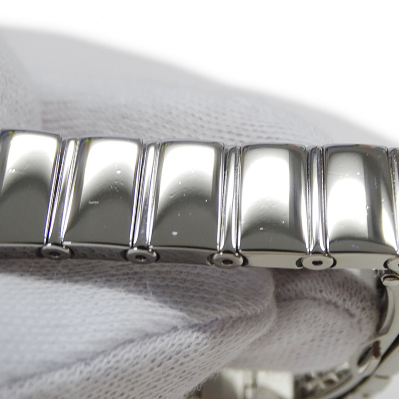 歐米茄星座系列 Quadrella Mini 1585.79 女士腕錶,飾有貝殼、鑽石和彩色寶石,石英機芯,不鏽鋼錶殼,銀色,拋光處理-9