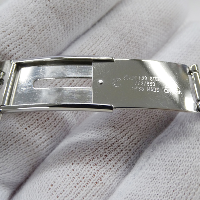 歐米茄超霸系列3523.80男士腕錶,三曆,自動上鍊,不鏽鋼,銀色,藍色,拋光-7