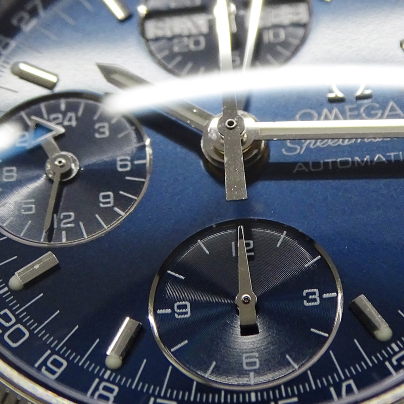 歐米茄超霸系列3523.80男士腕錶,三曆,自動上鍊,不鏽鋼,銀色,藍色,拋光-14