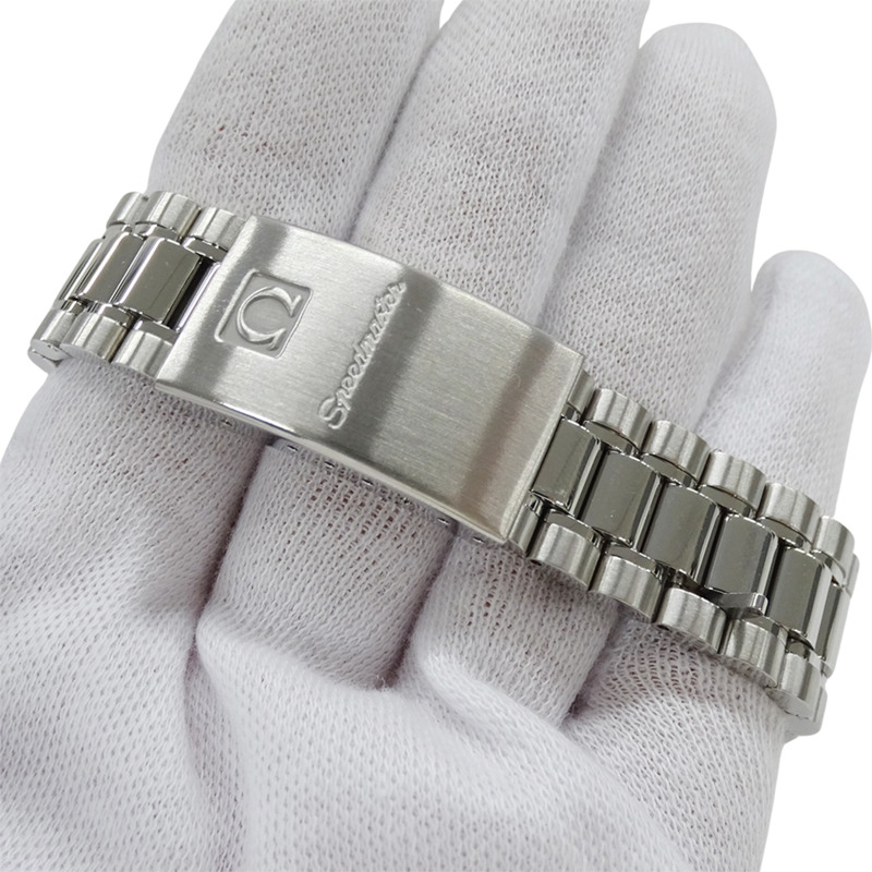 歐米茄超霸系列賽車邁克爾·舒馬赫3510.61男士計時自動腕錶，精鋼錶殼，銀色和紅色拋光飾面-5