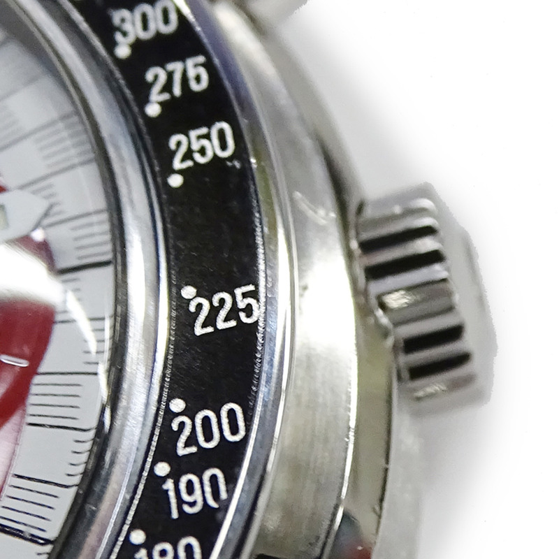 歐米茄超霸系列賽車邁克爾·舒馬赫3510.61男士計時自動腕錶，精鋼錶殼，銀色和紅色拋光飾面-12