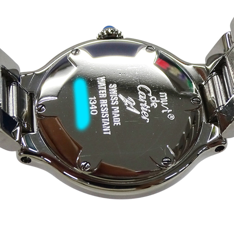 卡地亞 Must 21 Vantianne SM 女士石英腕錶,不鏽鋼材質,型號 W10109T2,拋光銀色-6