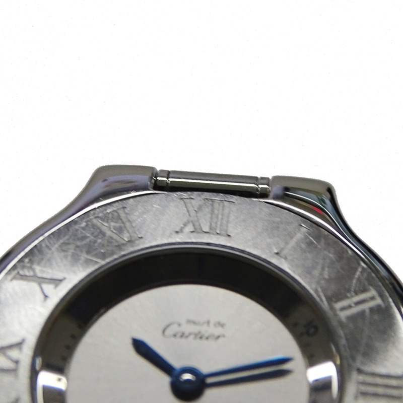 卡地亞 Must 21 Vantianne SM 女士石英腕錶,不鏽鋼材質,型號 W10109T2,拋光銀色-11