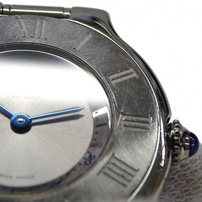 卡地亞 Must 21 Vantianne SM 女士石英腕錶,不鏽鋼材質,型號 W10109T2,拋光銀色-12