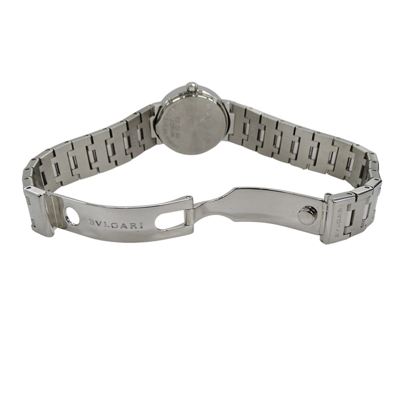 寶格麗女士腕錶，品牌：日期石英QZ不銹鋼SS BB23SS銀色黑色圓形拋光-3