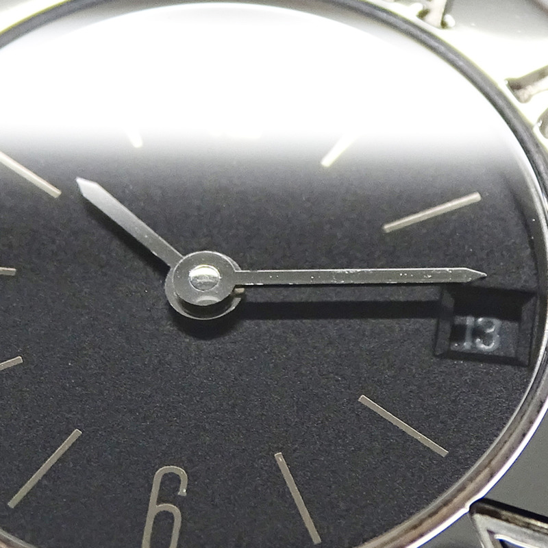 寶格麗女士腕錶，品牌：日期石英QZ不銹鋼SS BB23SS銀色黑色圓形拋光-13