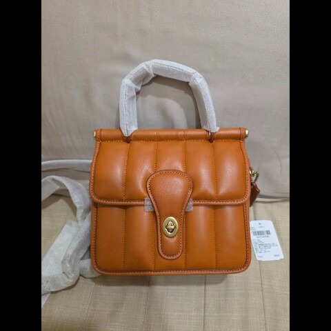 Coach Willis 18 羊皮南瓜橘