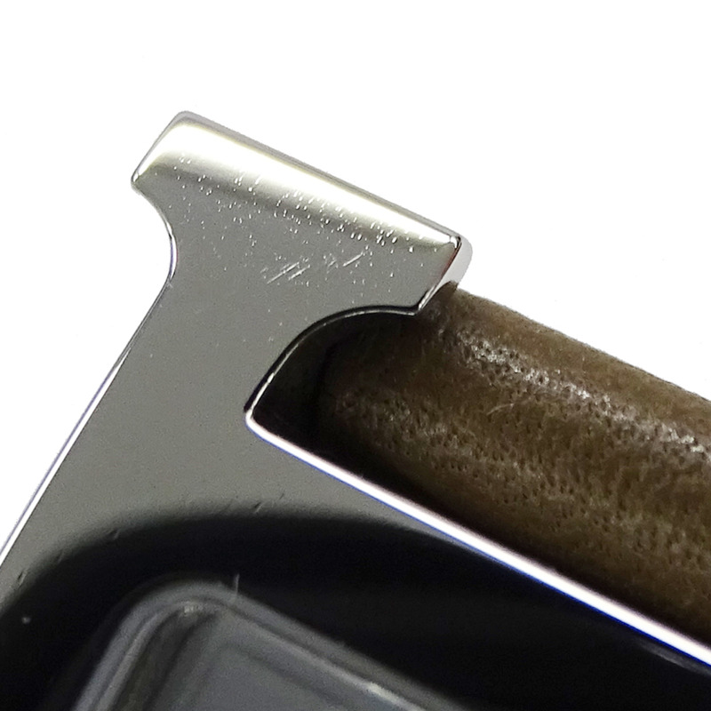 愛馬仕 H 系列女士石英 QZ 腕錶,不鏽鋼錶殼,配皮錶帶,型號 HH1.210,銀白色拋光款-7