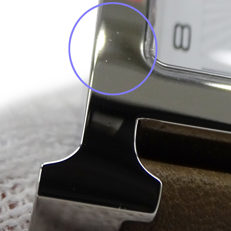 愛馬仕 H 系列女士石英 QZ 腕錶,不鏽鋼錶殼,配皮錶帶,型號 HH1.210,銀白色拋光款-9