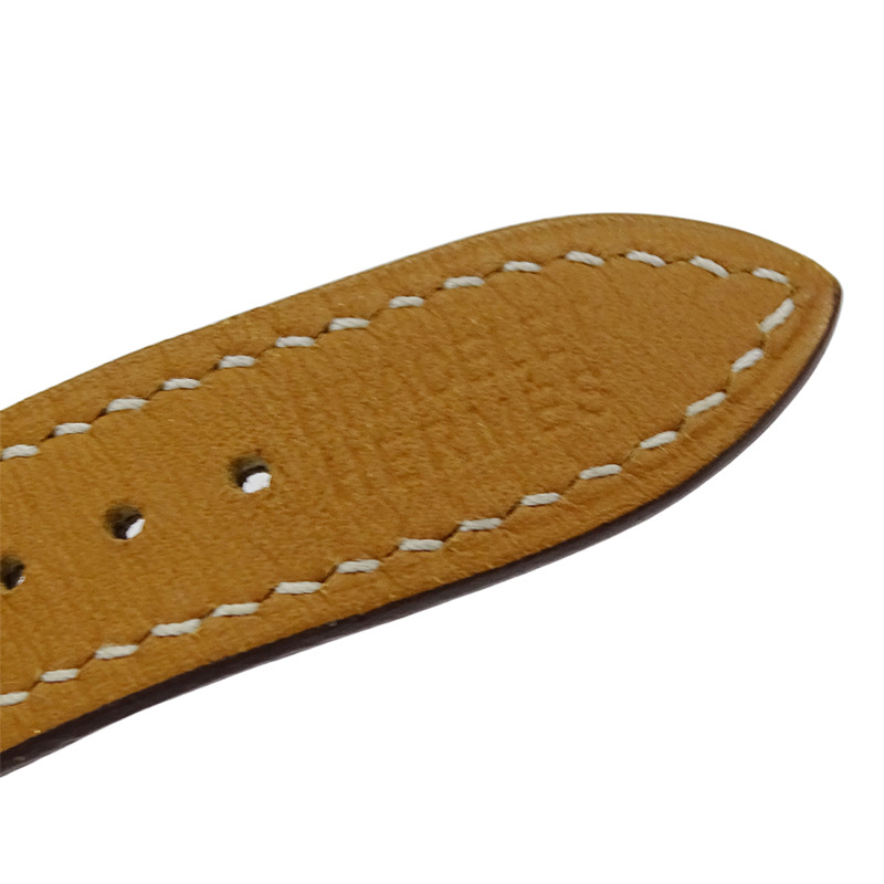 愛馬仕 H 系列女士石英 QZ 腕錶,不鏽鋼錶殼,配皮錶帶,型號 HH1.210,銀白色拋光款-14