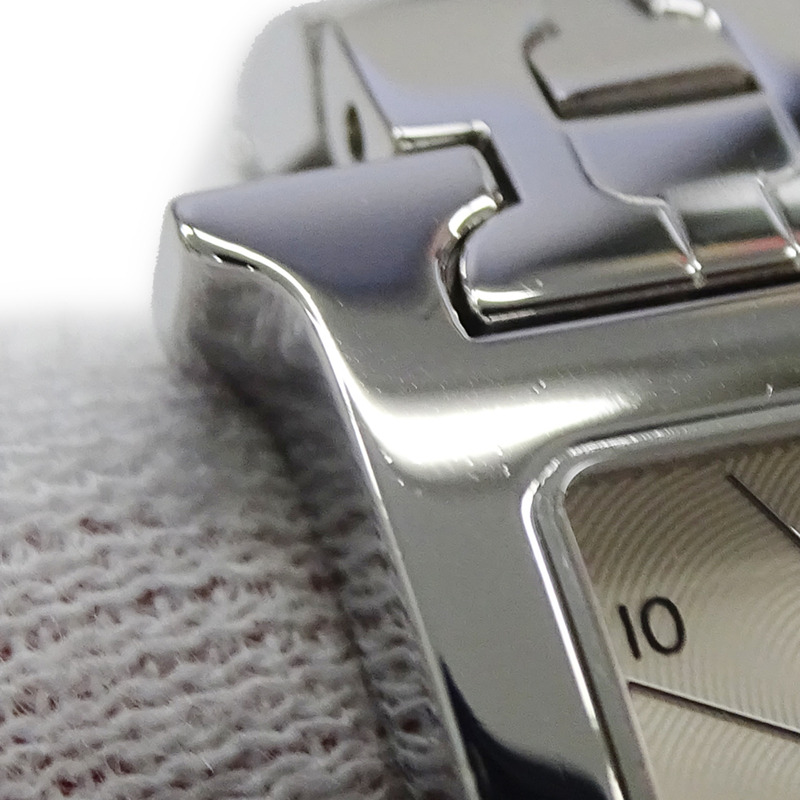 愛馬仕 H 系列女士石英 QZ 腕錶，不鏽鋼 SS HH1.210，銀色象牙拋光-10