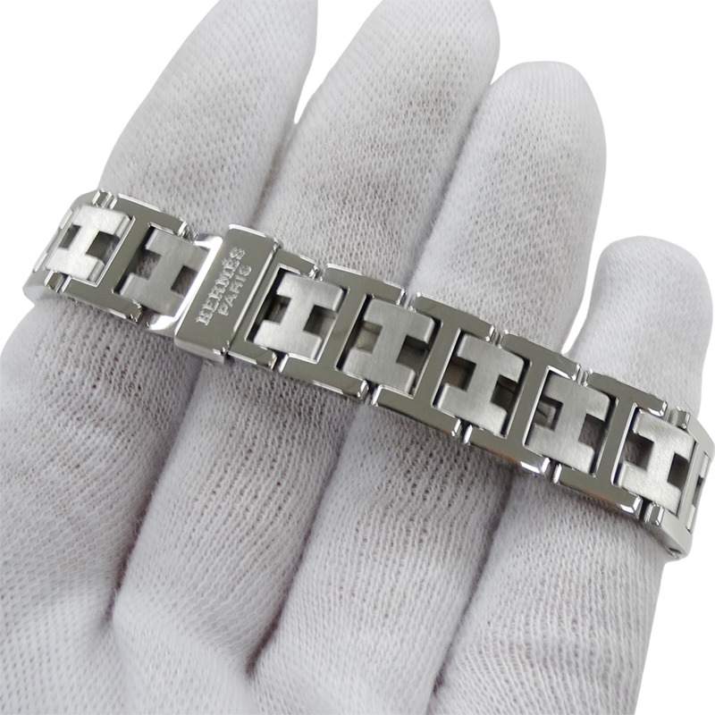 愛馬仕 Clipper Date 女士石英腕錶，不鏽鋼材質，CL4.210，銀/白色，拋光處理-4