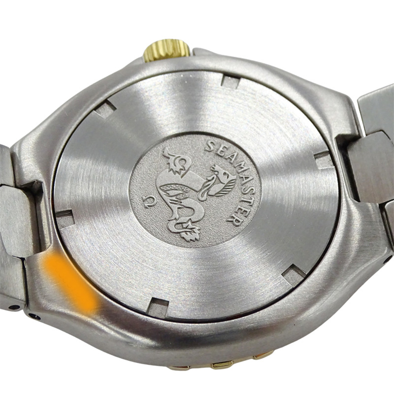 歐米茄海馬系列 2750.50 男士腕錶,品牌專業,200 公尺防水,日期顯示,石英機芯,QZ,不鏽鋼,SS,黃金,YG,組合款,拋光-6