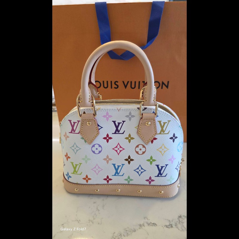 2026芯片款限量 LV x TM 130週年Monogram 村上隆白三彩ALMA BB-10