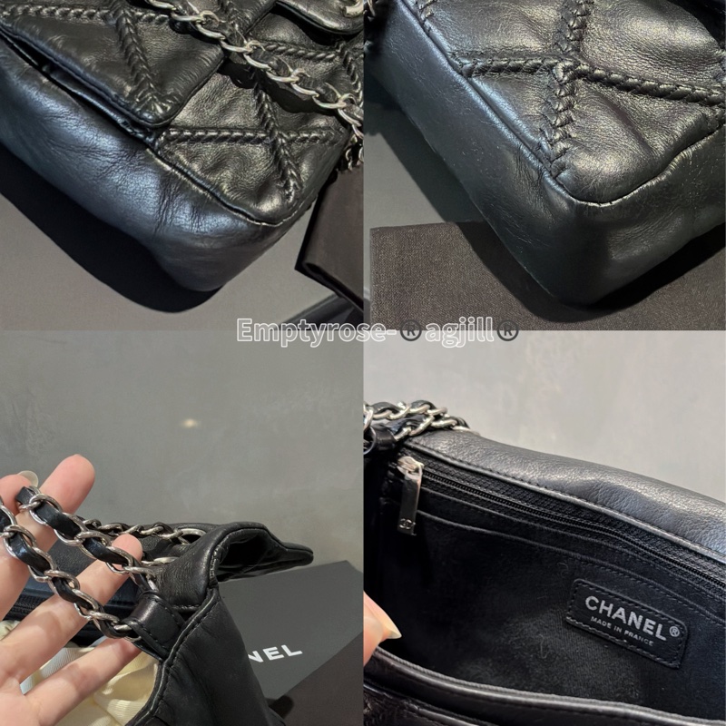 售出💥CHANEL 黑銀CF牛皮season bag®️限量特殊💥它團同售 only one-6