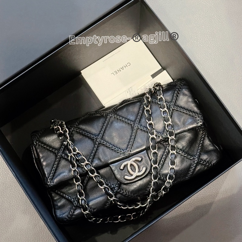 售出💥CHANEL 黑銀CF牛皮season bag®️限量特殊💥它團同售 only one-3