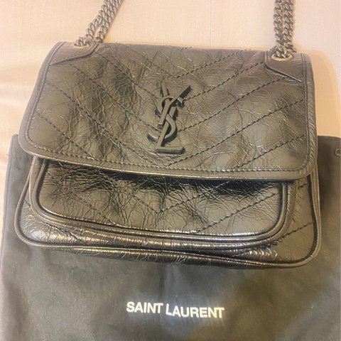YSL Niki baby 黑銀9成新
