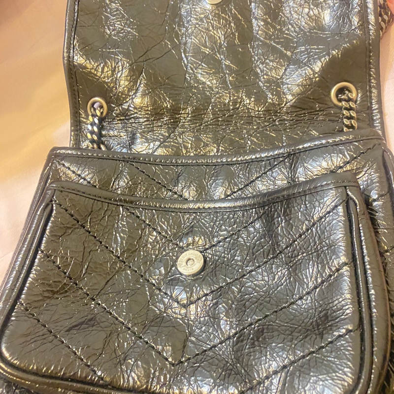 YSL Niki baby 黑銀9成新-1