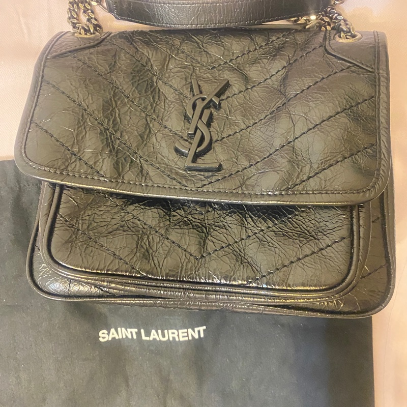 YSL Niki baby 黑銀9成新-5