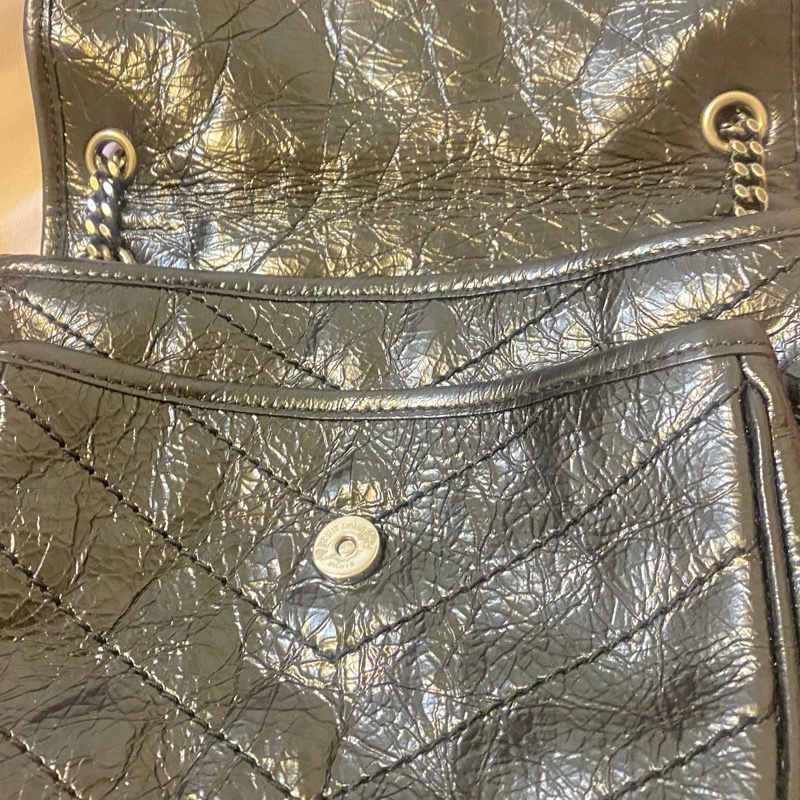 YSL Niki baby 黑銀9成新-11
