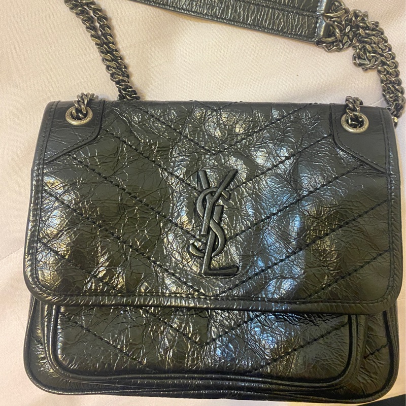 YSL Niki baby 黑銀9成新-5
