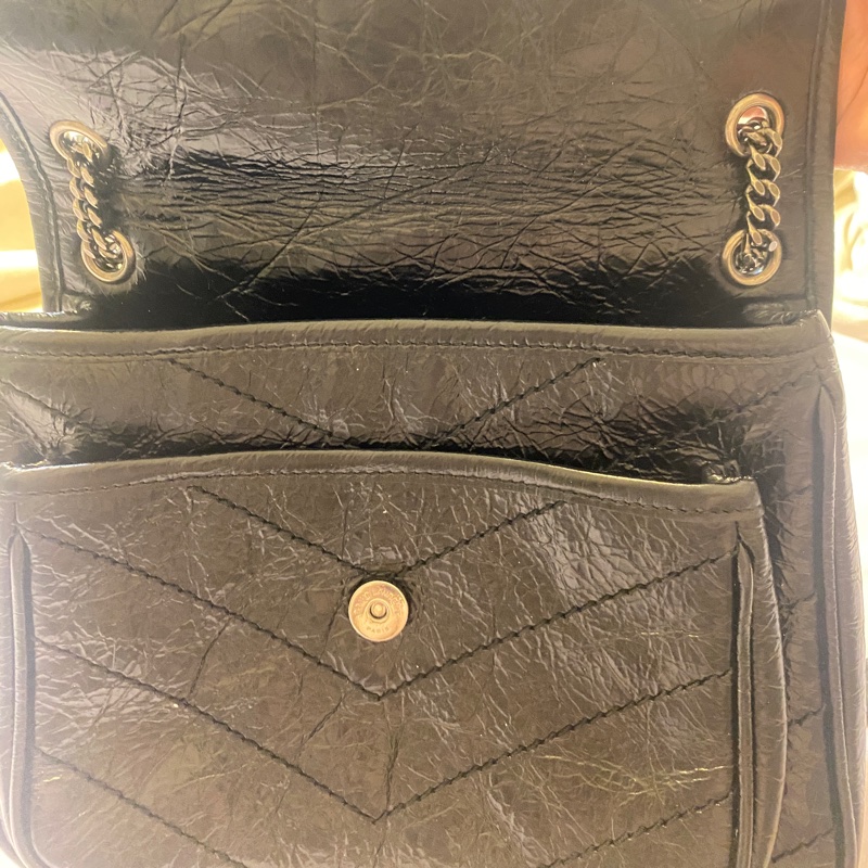 YSL Niki baby 黑銀9成新-6