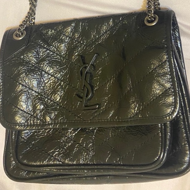 YSL Niki baby 黑銀9成新-8