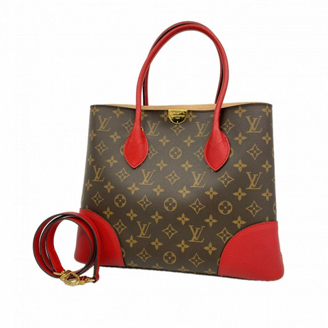 路易威登 Monogram Flandrin 手提包 M41596 棕色/櫻桃紅 女士兩用包