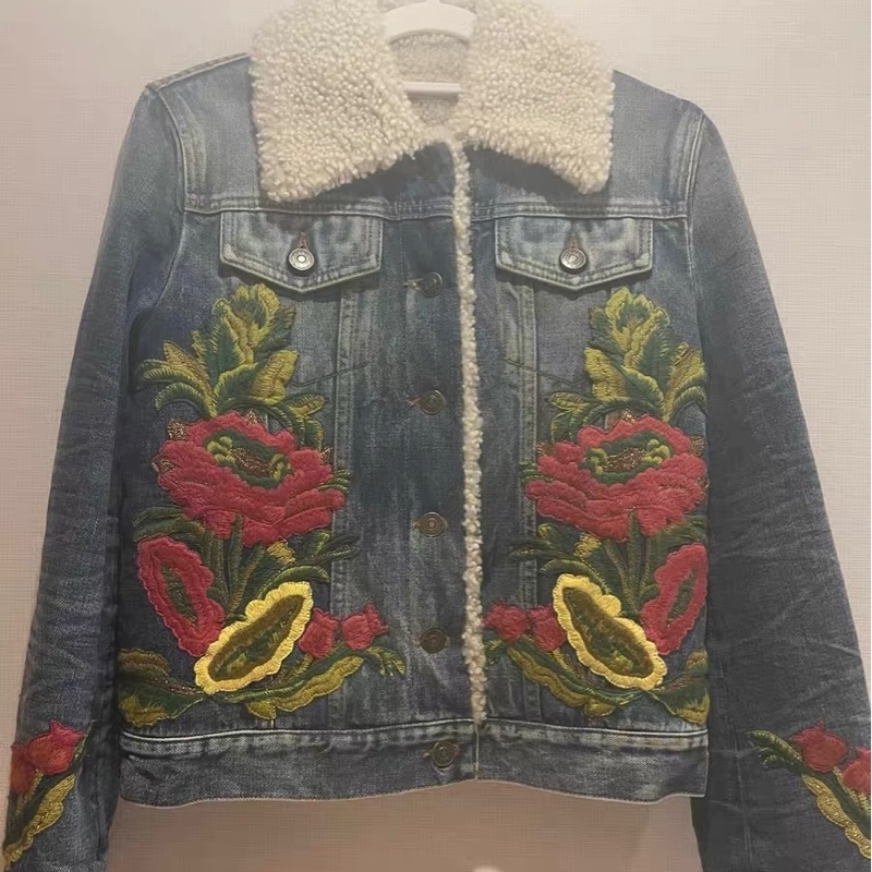 Gucci牛仔外套,里面全是羊毛很暖和36码-0